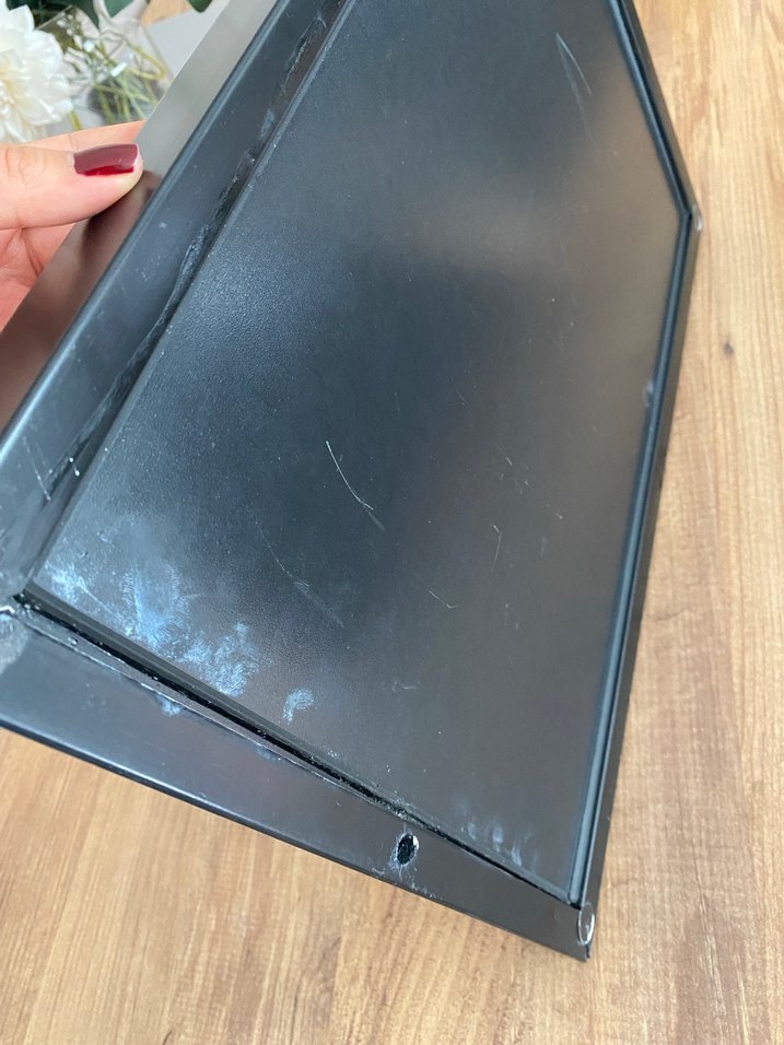 Altın Renkli Geometrik Desenli Tepsi - Görsel 3