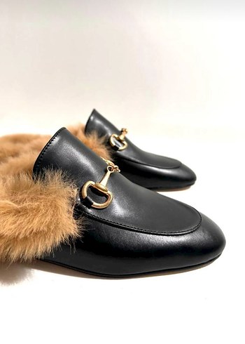 Gucci modeli kürklü terlik - Görsel 2