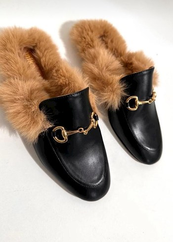 Gucci modeli kürklü terlik - Görsel 3