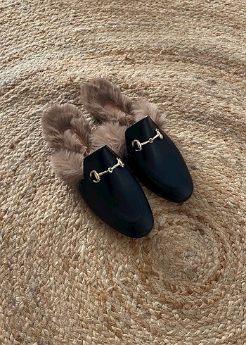 Gucci modeli kürklü terlik - Görsel 4