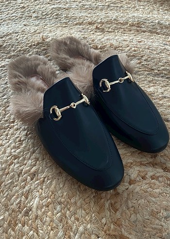 Gucci modeli kürklü terlik - Görsel 5