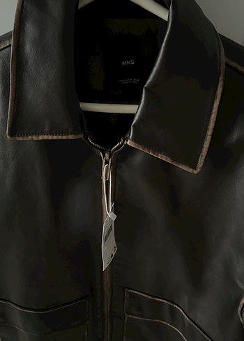 Mango deri ceket - Görsel 3