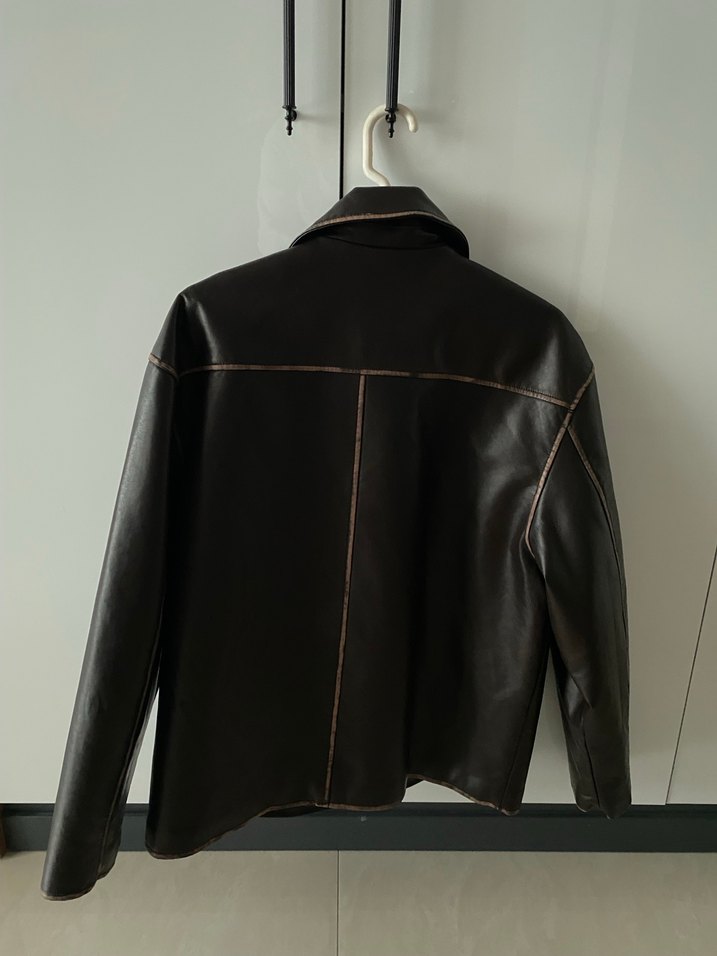 Mango deri ceket - Görsel 4