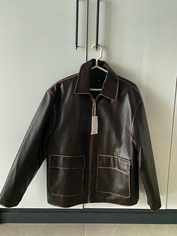 Mango deri ceket - Görsel 2