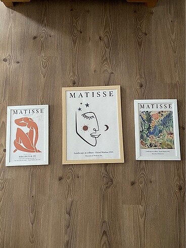 Üçlü Matisse set tablo