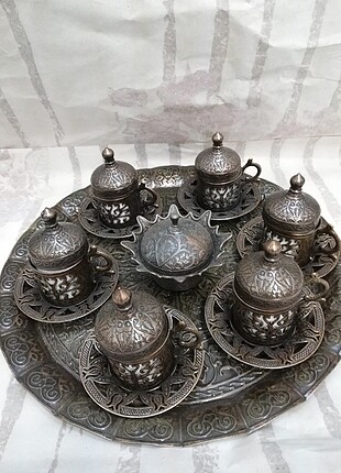 BAKIR RENGİ KAHVE TAKIMI