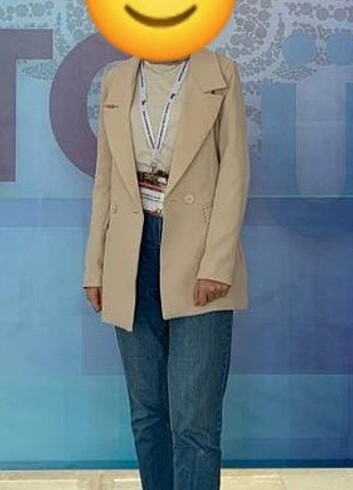 32 Beden ten rengi Renk Blazer ceket