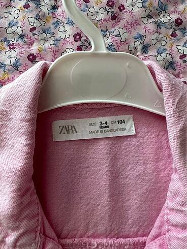 Zara Zara pembe jean elbise.