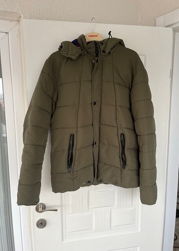 Kapüşonlu Düğmeli Erkek Mont - Görsel 2