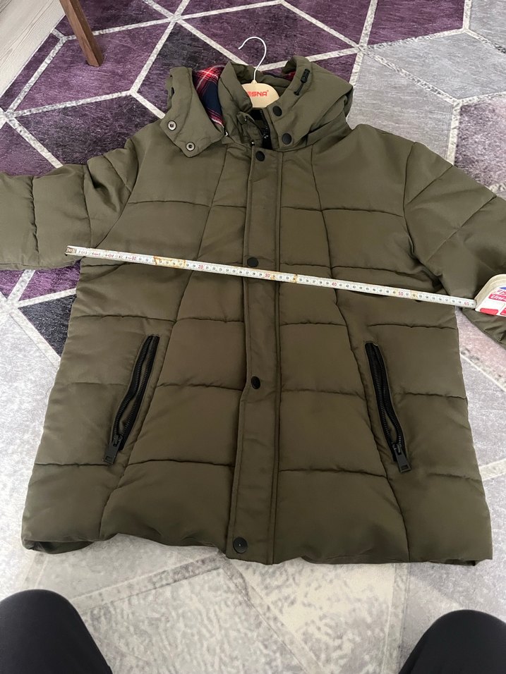 Kapüşonlu Düğmeli Erkek Mont - Görsel 5