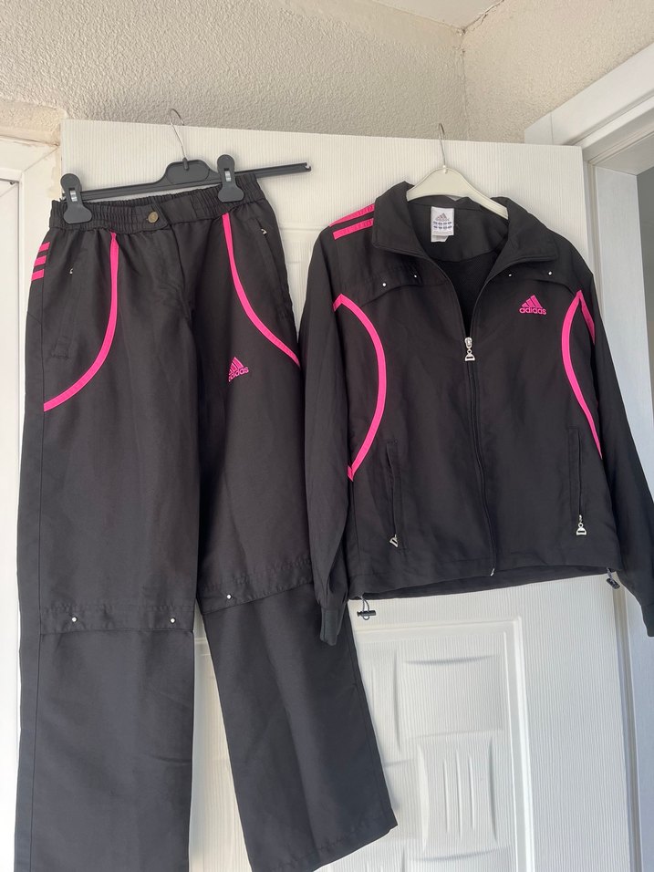 Kadın Siyah-Pembe Spor Takım Fermuarlı - Görsel 3