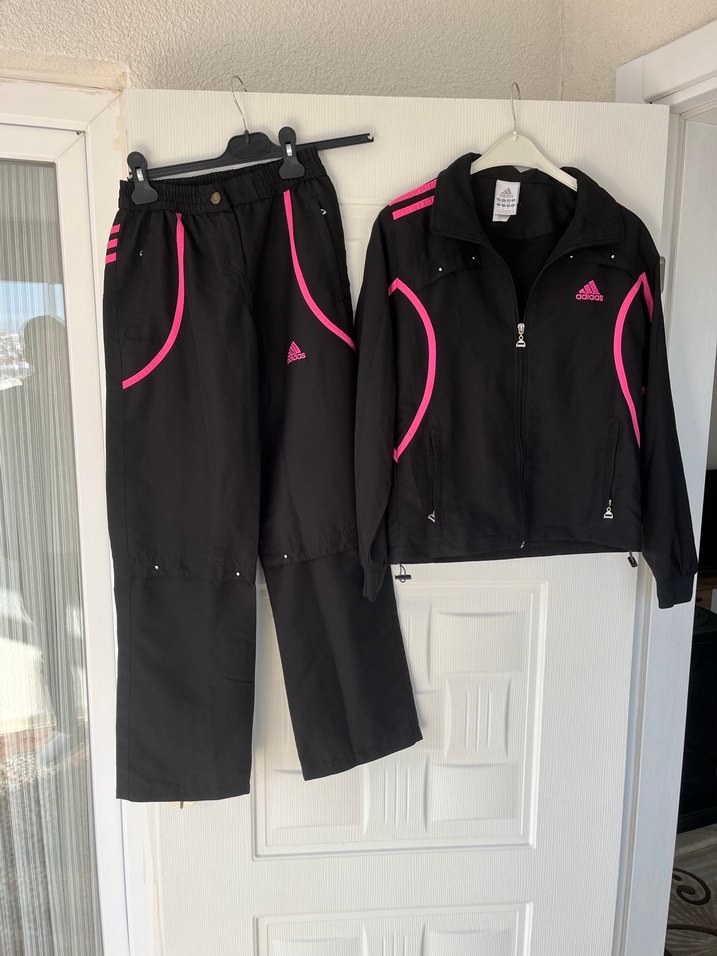 Kadın Siyah-Pembe Spor Takım Fermuarlı - Görsel 5