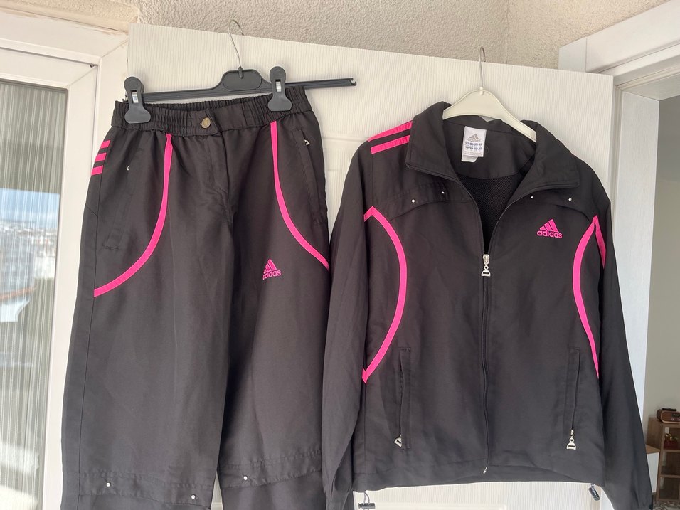 Kadın Siyah-Pembe Spor Takım Fermuarlı - Görsel 4