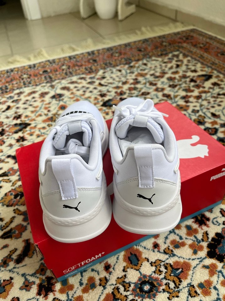 Beyaz Puma Kadın Spor Ayakkabı Platform Topuklu - Görsel 2