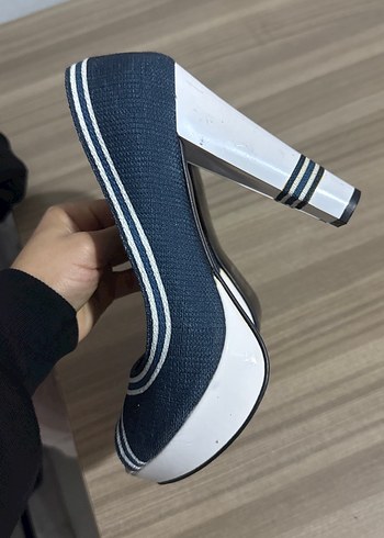 Denim Platform Topuklu Kadın Ayakkabı - Görsel 3