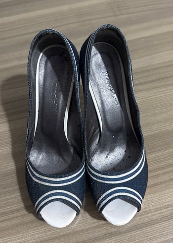 Denim Platform Topuklu Kadın Ayakkabı - Görsel 2