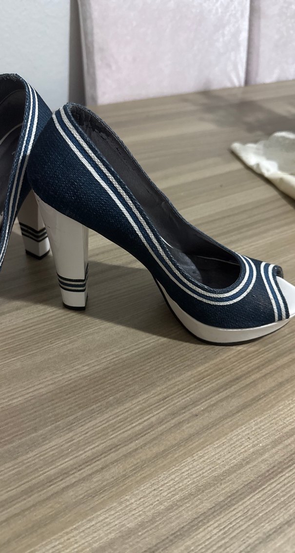 Denim Platform Topuklu Kadın Ayakkabı - Görsel 4