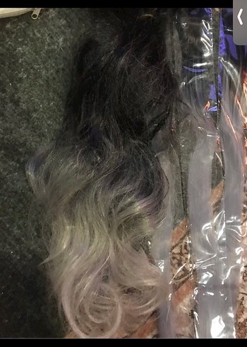 Gri Ombre Dalgalı Toka Saç Uzantısı - Görsel 2