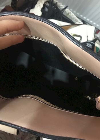 Bej Deri Elastik Detaylı Kadın Çanta - Görsel 4