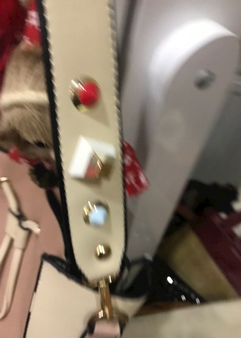 Bej Deri Elastik Detaylı Kadın Çanta - Görsel 3