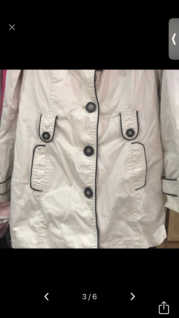 Düğmeli Beyaz Midi Trençkot - Görsel 2