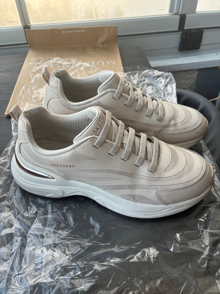 Beyaz Bağcıklı Kadın Spor Ayakkabı - Görsel 2