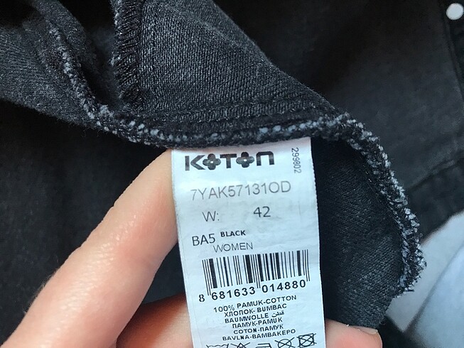 42 Beden siyah Renk Kot ceket