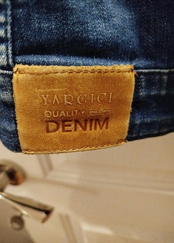 Düğmeli Kadın Mavi Denim Ceket - Görsel 8