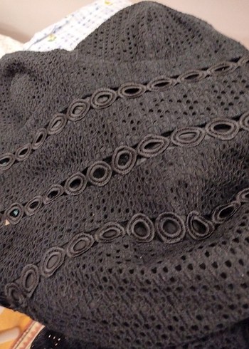 İnce Askılı Siyah Dantel Midi Elbise - Görsel 8