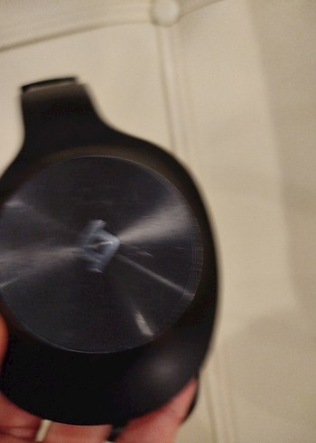 Siyah ve gri kulak üstü kablosuz kulaklık - Görsel 5