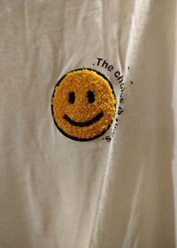 Beyaz Baskılı Oversize Erkek Tişört - Görsel 3