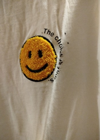 Beyaz Baskılı Oversize Erkek Tişört - Görsel 2