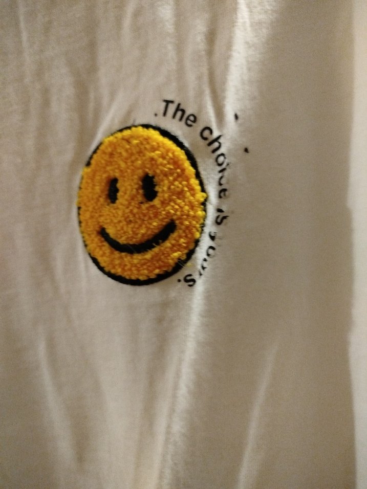 Beyaz Baskılı Oversize Erkek Tişört - Görsel 2