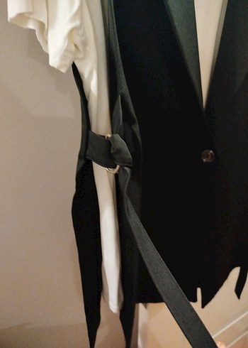 touch prive marka Kadın Siyah Midi Yelek - Görsel 2