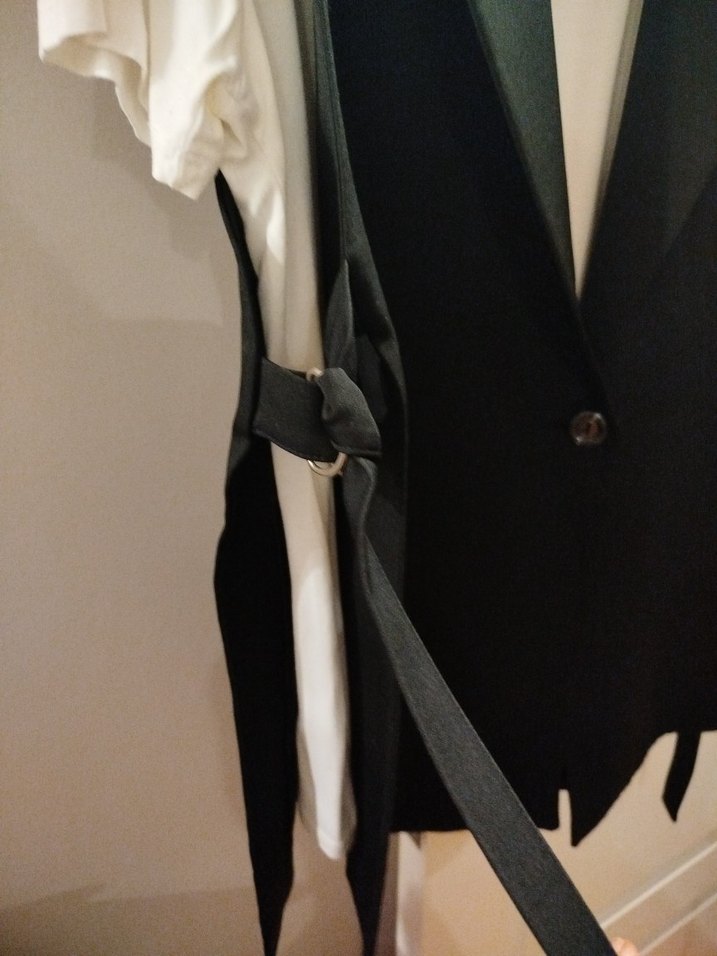 touch prive marka Kadın Siyah Midi Yelek - Görsel 2