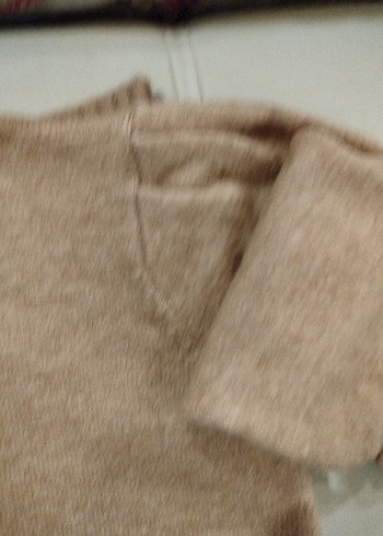 touch prive marka Bej Kadın Boğazlı Örgü Yün Kazak - Görsel 3