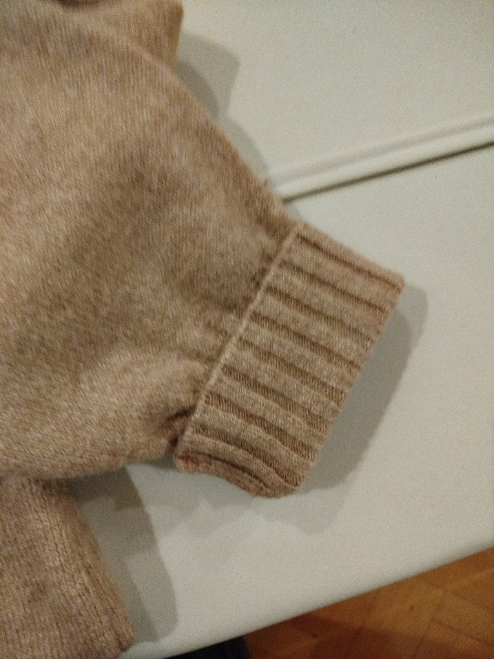 touch prive marka Bej Kadın Boğazlı Örgü Yün Kazak - Görsel 5