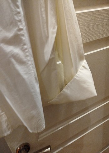 Nakışlı Beyaz Pamuklu Uzun Kollu Gömlek - Görsel 7