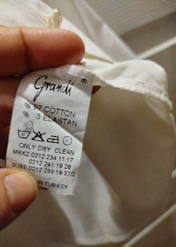 Nakışlı Beyaz Pamuklu Uzun Kollu Gömlek - Görsel 4