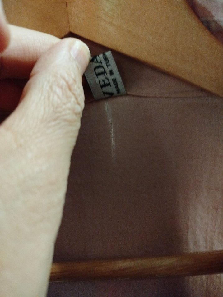 Pembe(açık lila) Dökümlü Keten Kadın Gömlek - Görsel 2