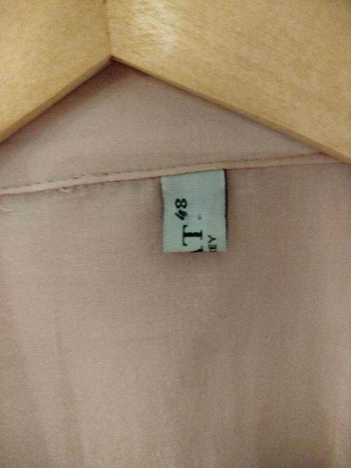 Pembe(açık lila) Dökümlü Keten Kadın Gömlek - Görsel 3