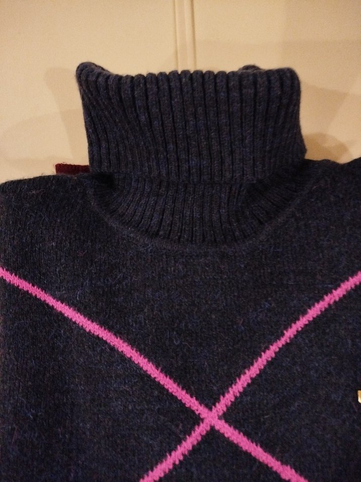 Bordo Lacivert  Balıkçı Triko Kadın Kazak - Görsel 5