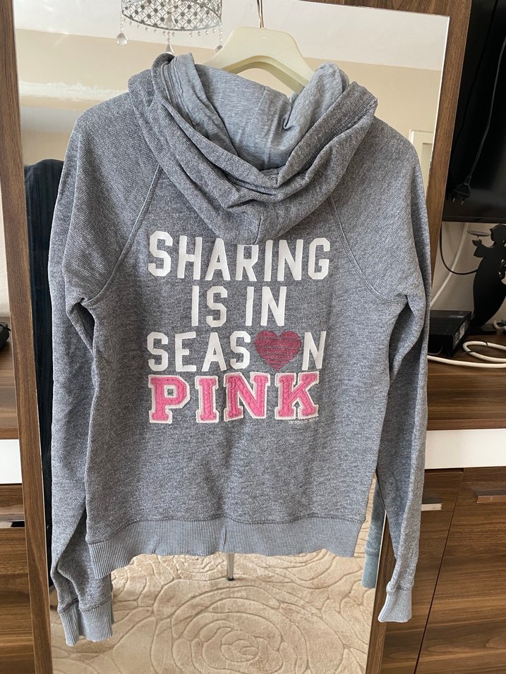 Gri Kapüşonlu Uzun Kollu Kadın Sweatshirt - Görsel 5