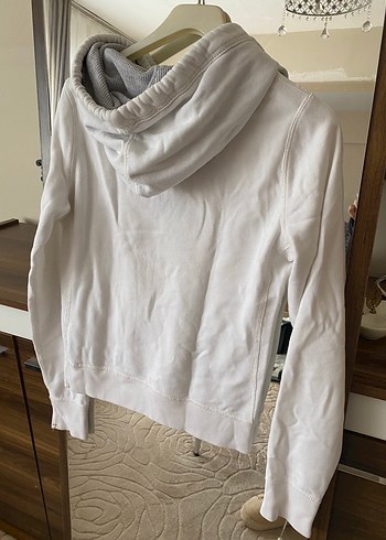 Abercrombie Beyaz Kapüşonlu Sweatshirt - Görsel 4