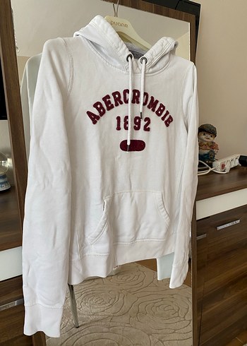 Abercrombie Beyaz Kapüşonlu Sweatshirt - Görsel 2