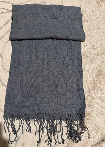 Gri Keten Kadın Şal - Görsel 2