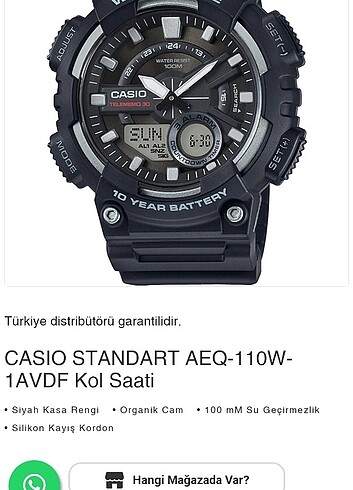 Casıo 1AVDF sıfır erkek kol saati