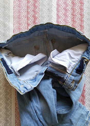 9 Yaş Beden mavi Renk Beli Lastikli Erkek Çocuk Jean Pantolon