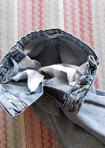 11-12 Yaş Beden mavi Renk Beli Lastikli Erkek Çocuk Jean Pantolon