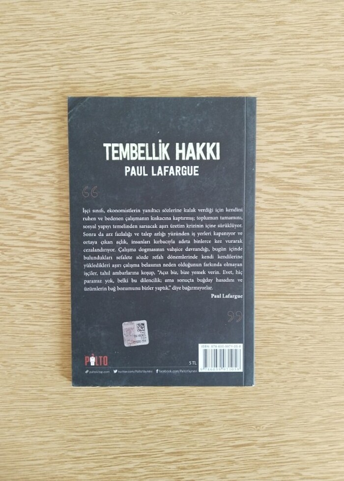 Tembellik Hakkı - Paul Lafargue - Görsel 2